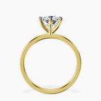 9ct Yellow Gold Six Prong Solitaire 1.5mm Lab Diamond Ring side right image one