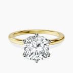 14kt Yellow Gold Six Prong Solitaire 1.5mm Lab Diamond Ring front image