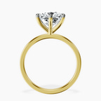 18kt Yellow Gold Six Prong Solitaire 1.5mm Lab Diamond Ring side right image one
