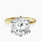 18kt Yellow Gold Six Prong Solitaire 1.5mm Lab Diamond Ring front image