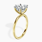 18kt Yellow Gold Six Prong Solitaire 1.5mm Lab Diamond Ring standing product image one
