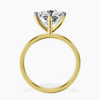 18kt Yellow Gold Six Prong Solitaire 1.5mm Lab Diamond Ring side right image one