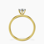 18kt Yellow Gold Six Prong Solitaire 1.5mm Lab Diamond Ring side right image one