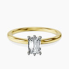 18kt Yellow Gold Six Prong Solitaire 1.5mm Lab Diamond Ring front image