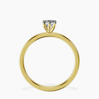 18kt Yellow Gold Six Prong Solitaire 1.5mm Lab Diamond Ring side right image one
