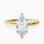 18kt Yellow Gold Six Prong Solitaire 1.5mm Lab Diamond Ring front image