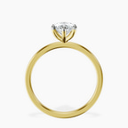 9ct Yellow Gold Six Prong Solitaire 1.5mm Lab Diamond Ring side right image one