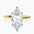 18kt Yellow Gold Six Prong Solitaire 1.5mm Lab Diamond Ring front image
