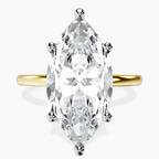 18kt Yellow Gold Six Prong Solitaire 1.5mm Lab Diamond Ring front image