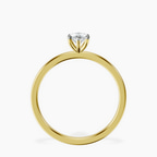 18kt Yellow Gold Six Prong Solitaire 1.5mm Lab Diamond Ring side right image one