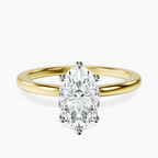 18kt Yellow Gold Six Prong Solitaire 1.5mm Lab Diamond Ring front image