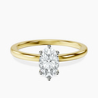 18kt Yellow Gold Six Prong Solitaire 1.5mm Lab Diamond Ring front image