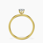 18kt Yellow Gold Six Prong Solitaire 1.5mm Lab Diamond Ring side right image one