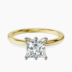 18kt Yellow Gold Six Prong Solitaire 1.5mm Lab Diamond Ring front image