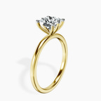 18kt Yellow Gold Six Prong Solitaire 1.5mm Lab Diamond Ring standing product image one