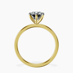 18kt Yellow Gold Six Prong Solitaire 1.5mm Lab Diamond Ring side right image one