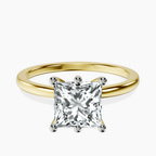9ct Yellow Gold Six Prong Solitaire 1.5mm Lab Diamond Ring front image
