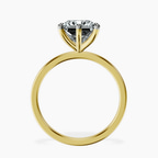 2.80 ct. princess Six Prong Ring in 10kt yellow gold side right image one