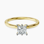 18kt Yellow Gold Six Prong Solitaire 1.5mm Lab Diamond Ring front image