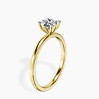 18kt Yellow Gold Six Prong Solitaire 1.5mm Lab Diamond Ring standing product image one