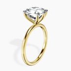 14kt Yellow Gold Six Prong Solitaire 1.5mm Lab Diamond Ring standing product image one