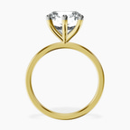 14kt Yellow Gold Six Prong Solitaire 1.5mm Lab Diamond Ring side right image one