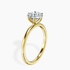 18kt Yellow Gold Six Prong Solitaire 1.5mm Lab Diamond Ring standing product image one