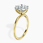 14kt Yellow Gold Six Prong Solitaire 1.5mm Lab Diamond Ring standing product image one