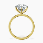 14kt Yellow Gold Six Prong Solitaire 1.5mm Lab Diamond Ring side right image one