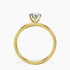 10kt Yellow Gold Six Prong Solitaire 1.5mm Lab Diamond Ring side right image one