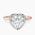 18kt Rose Gold Harriet Halo 1.5mm Lab Diamond Ring front image