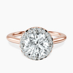 14kt Rose Gold Harriet Halo 1.5mm Lab Diamond Ring front image