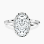 Platinum Harriet Halo 1.5mm Lab Diamond Ring front image