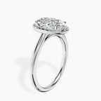 Platinum Harriet Halo 1.5mm Lab Diamond Ring standing product image one