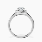 Platinum Harriet Halo 1.5mm Lab Diamond Ring side right image one