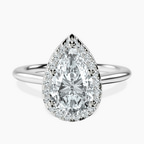 Platinum Harriet Halo 1.5mm Lab Diamond Ring front image