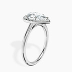 Platinum Harriet Halo 1.5mm Lab Diamond Ring standing product image one