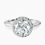 10kt White Gold Harriet Halo 1.5mm Lab Diamond Ring front image