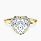 10kt Yellow Gold Harriet Halo 1.5mm Lab Diamond Ring front image