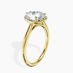 10kt Yellow Gold Harriet Halo 1.5mm Lab Diamond Ring standing product image one