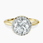 9ct Yellow Gold Harriet Halo 1.5mm Lab Diamond Ring front image