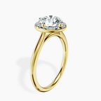 9ct Yellow Gold Harriet Halo 1.5mm Lab Diamond Ring standing product image one