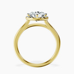 9ct Yellow Gold Harriet Halo 1.5mm Lab Diamond Ring side right image one