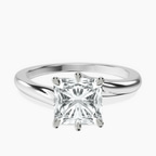 Platinum Seraphina Twist Prongs Solitaire 1.5mm Lab Diamond Ring front image