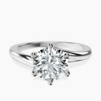 Platinum Seraphina Twist Prongs Solitaire 1.5mm Lab Diamond Ring front image
