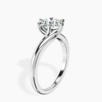 Platinum Seraphina Twist Prongs Solitaire 1.5mm Lab Diamond Ring standing product image one