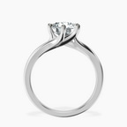 Platinum Seraphina Twist Prongs Solitaire 1.5mm Lab Diamond Ring side right image one