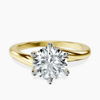 14kt Yellow Gold Seraphina Twist Prongs Solitaire 1.5mm Lab Diamond Ring front image