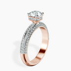 10kt Rose Gold Casimer Secret Halo Lab Diamond Ring standing product image one