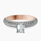 10kt Rose Gold Casimer Secret Halo Lab Diamond Ring front image